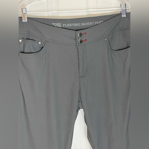 TOAD & CO Flextime Skinny Pant Womens 14 Gray Mid Rise Full Length - Picture 5 of 11